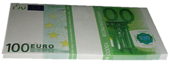 - Сувенирная пачка денег 100 евро