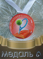 - Медаль Заслуженному теннисисту большой (металл)